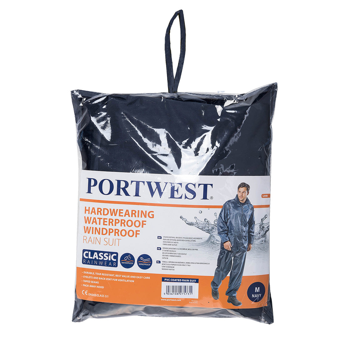 Portwest Essentials Rainsuit (2 Piece Suit)- Style L440