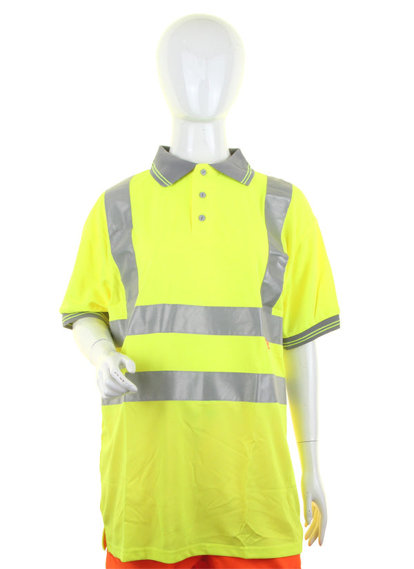 Beeswift Ladies Hi-Vis Short Sleeve Polo Shirt. (Each)