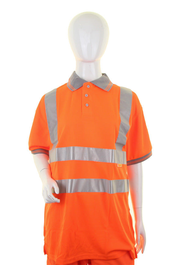 Beeswift Ladies Hi-Vis Short Sleeve Rail Spec Polo Shirt. (Each)