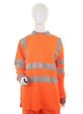 Beeswift Ladies Hi-Vis Long Sleeve Rail Spec Polo Shirt. (Each)
