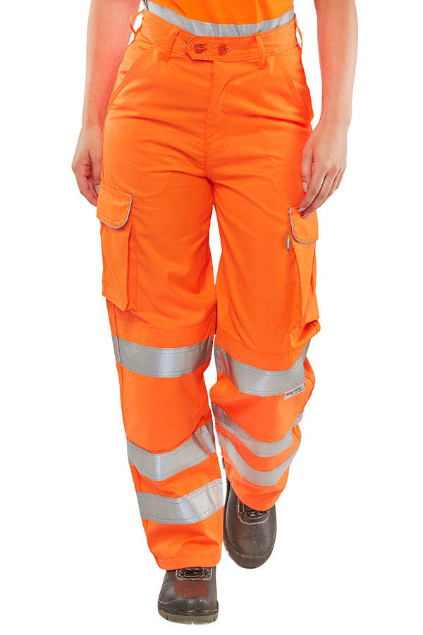 Beeswift Ladies Hi-Vis Rail Spec Trousers. (Each)