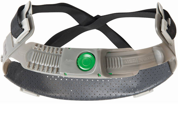 Msa Push-Key Suspension With Sewn In Pvc Sweatband For Safety Helmets. (Per 20)