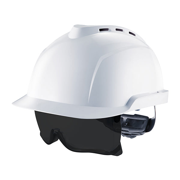 Msa V-Gard 930 Vented Safety Helmet With Integrated Eye Protection Tinted. (Each)