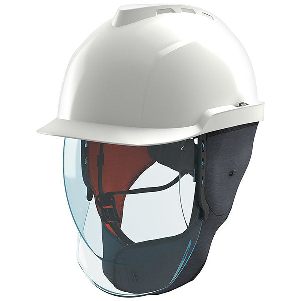 Msa V-Gard 950 Class 2 Electrician Safety Helmet With Face Shield. (Each)