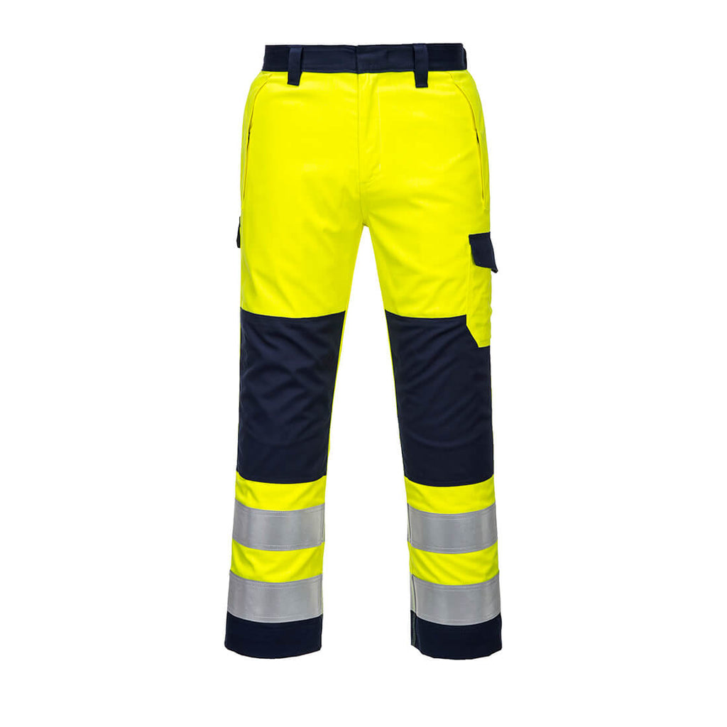 Portwest Modaflame Work Hi-Vis Multi-Norm Contrast FR Trousers- Style MV46