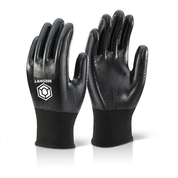 Beeswift Nitrile Fully Coated Polyester Gloves. (Pair)