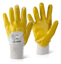 Beeswift Nitrile Knitted Wrist Palm Coated Light Weight Gloves. (Per 10)