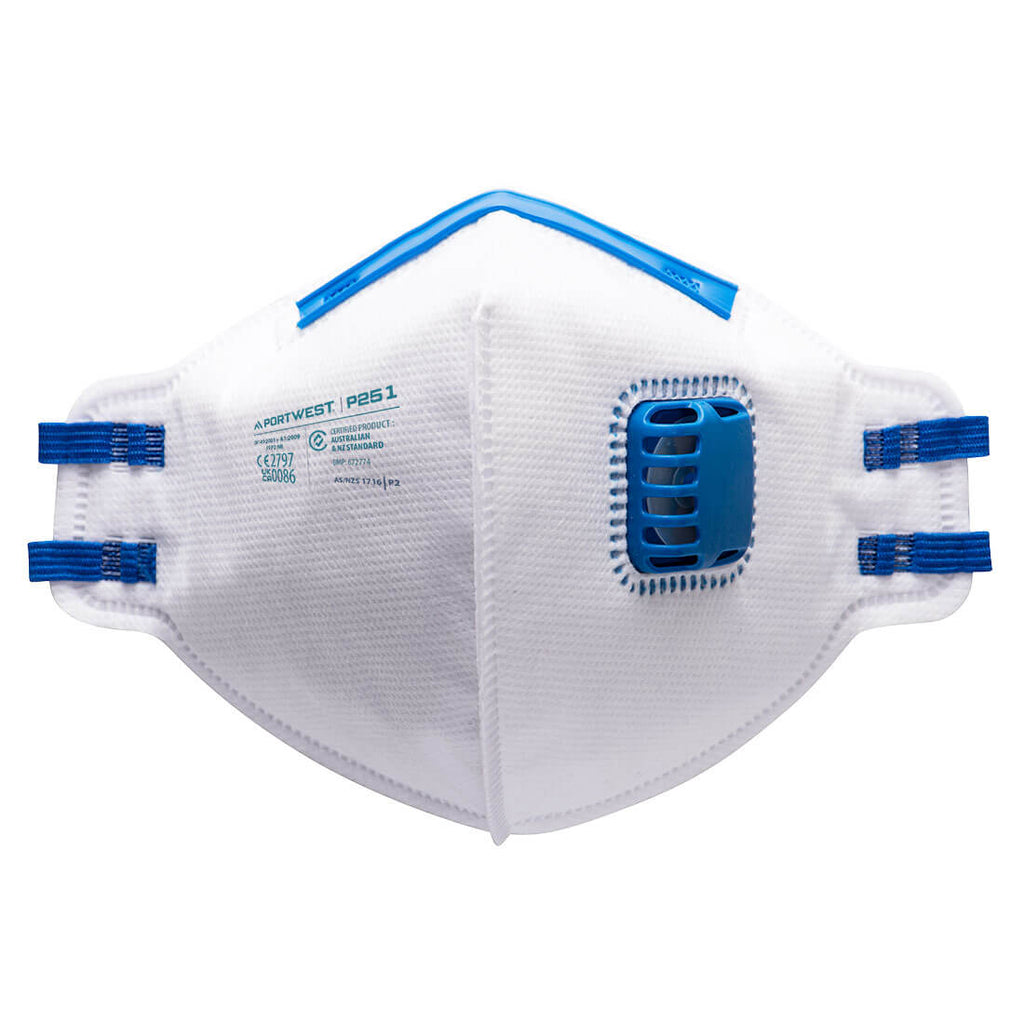 Portwest FFP2 Valved Fold Flat Respirator (Pk20) - Style P251