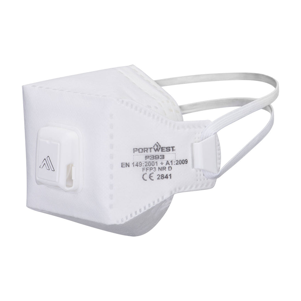 Portwest EAGLE PRO FFP3 Valved Dolomite Fold Flat Respirator (Pk10)- Style P393