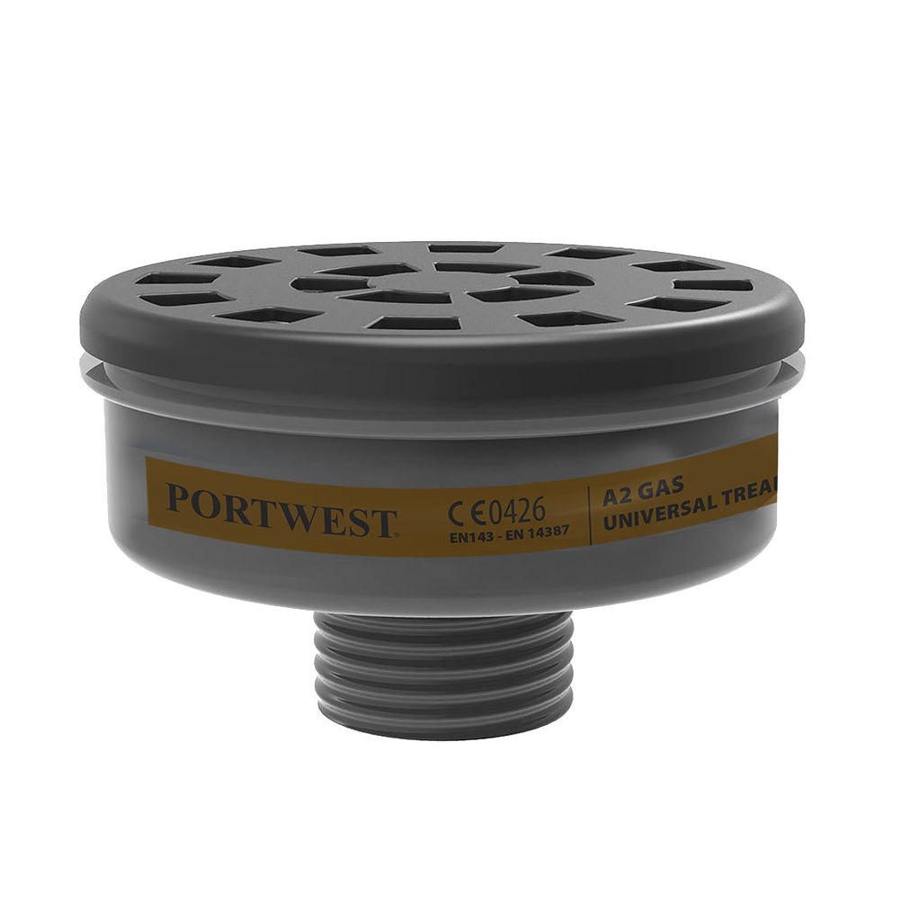 Portwest A2 Gas Filter Universal Thread (Pk6)- Style P906