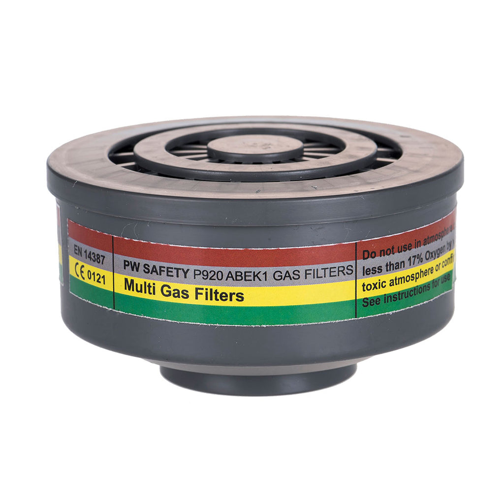 Portwest ABEK1 Gas Filter Special Thread Connection (Pk4)- Style P920
