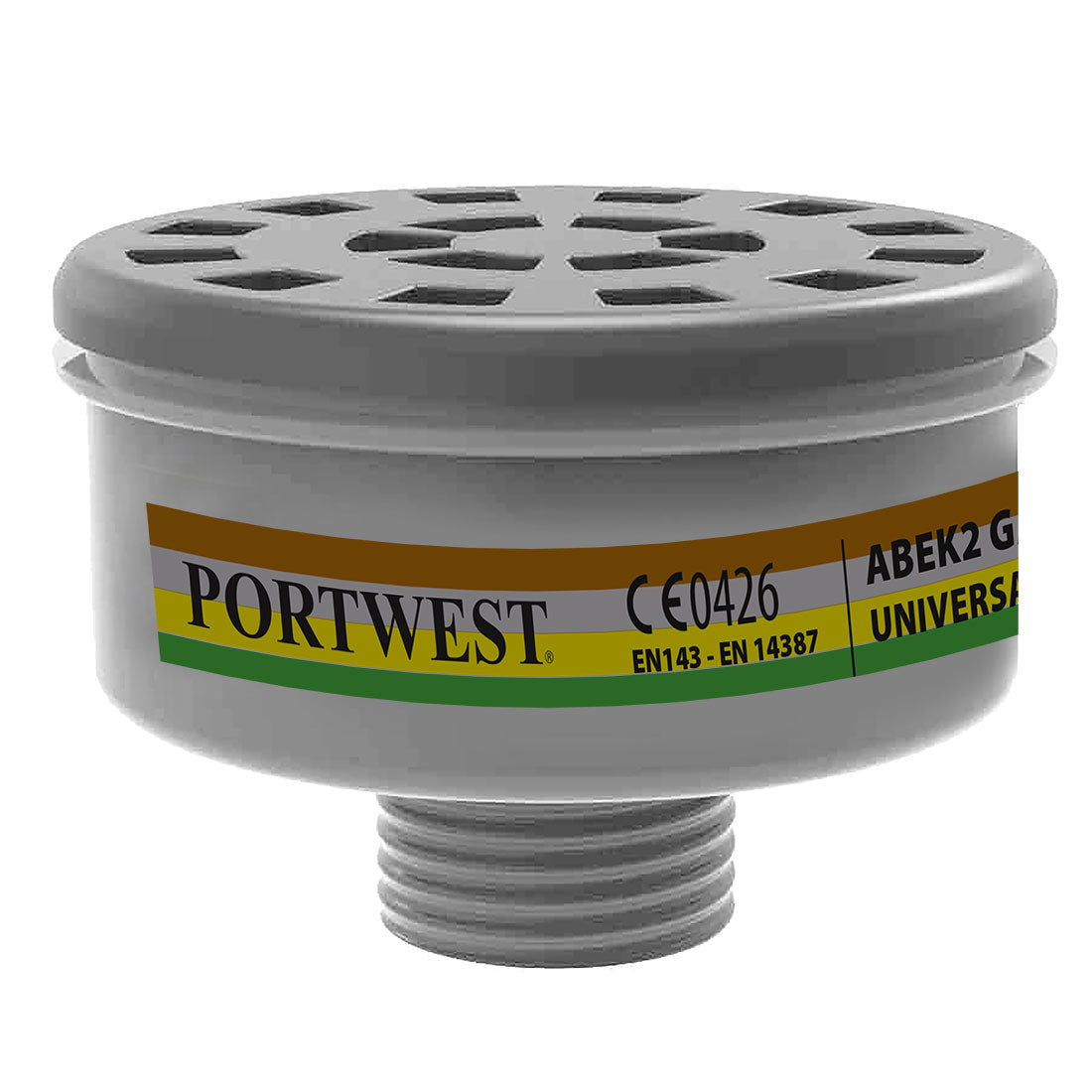 Portwest ABEK2 Gas Filter Universal Thread (Pk4)- Style P926