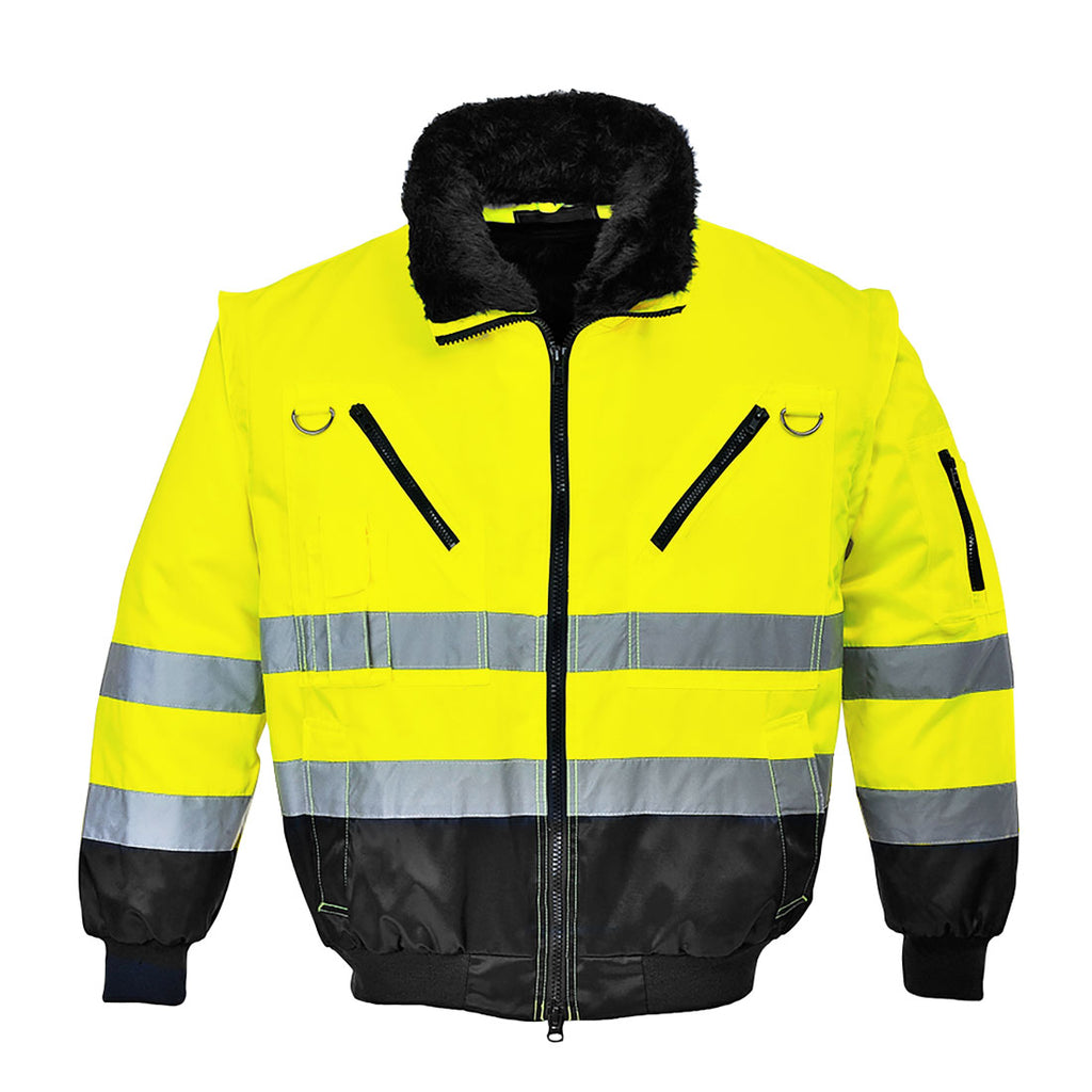 Portwest Hi-Vis 3-in-1 Contrast Pilot Jacket - Style PJ50