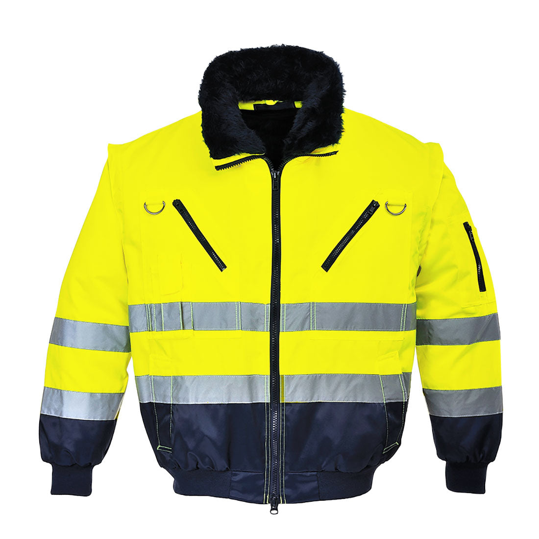 Portwest Hi-Vis 3-in-1 Contrast Pilot Jacket - Style PJ50