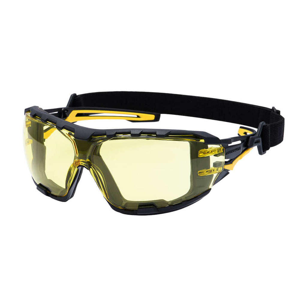Portwest Anthracite Wraparound Plus Safety Glasses- Style PR02