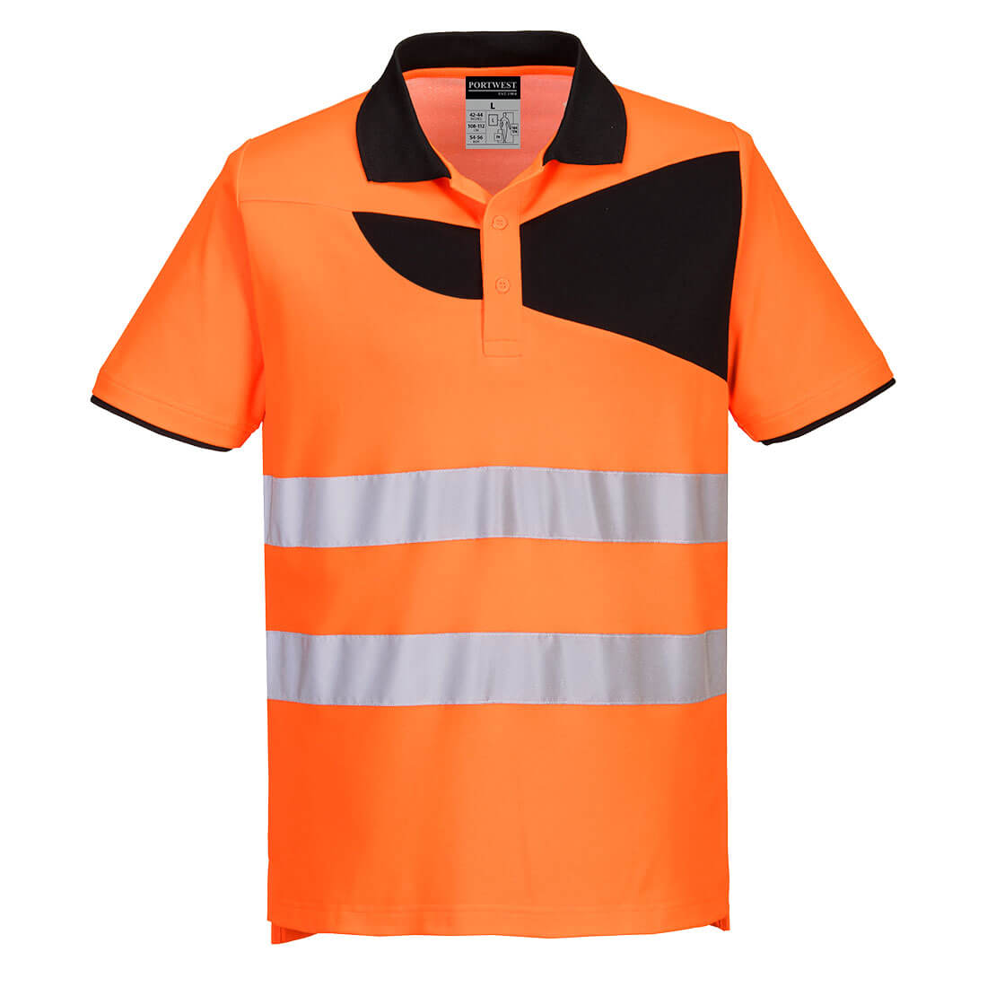 Portwest PW2 Hi-Vis Cotton Comfort Polo Shirt S/S - Style PW212
