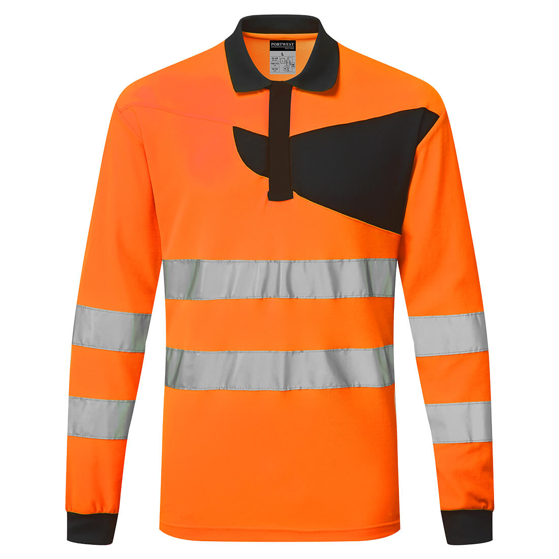 Portwest PW2 Hi-Vis Polo Shirt L/S- Style PW220