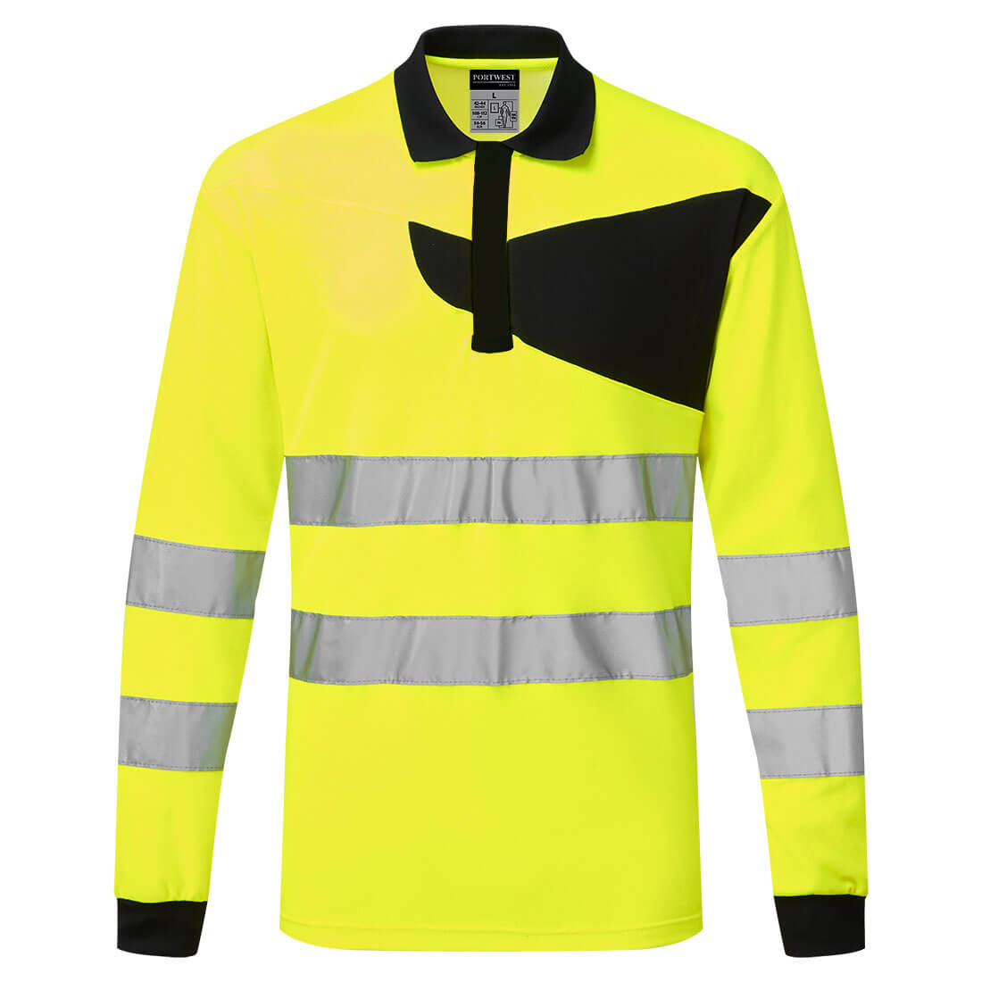 Portwest PW2 Hi-Vis Polo Shirt L/S- Style PW220
