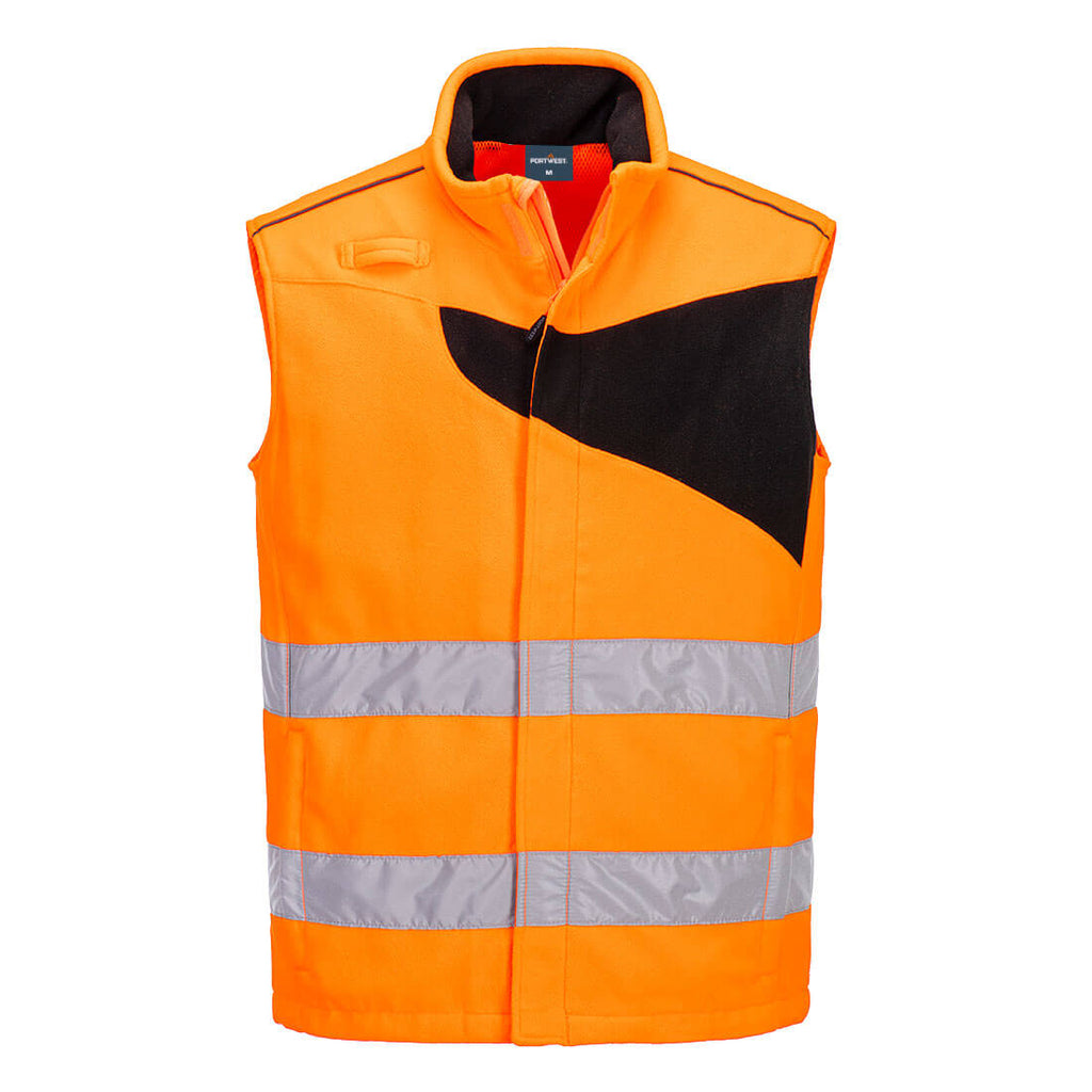 Portwest PW2 Hi-Vis Fleece Bodywarmer- Style PW231