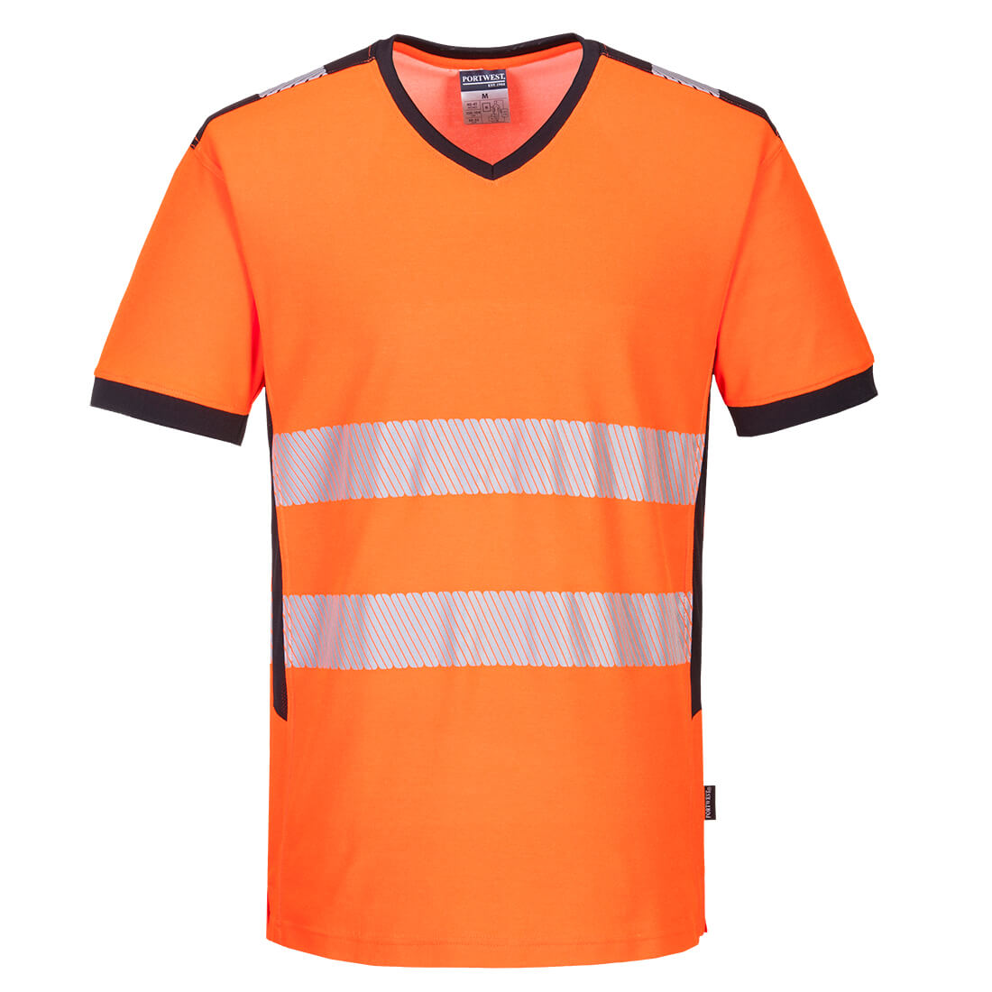 Portwest PW3 Hi-Vis V-Neck Mesh Insert T-Shirt S/S - Style PW310