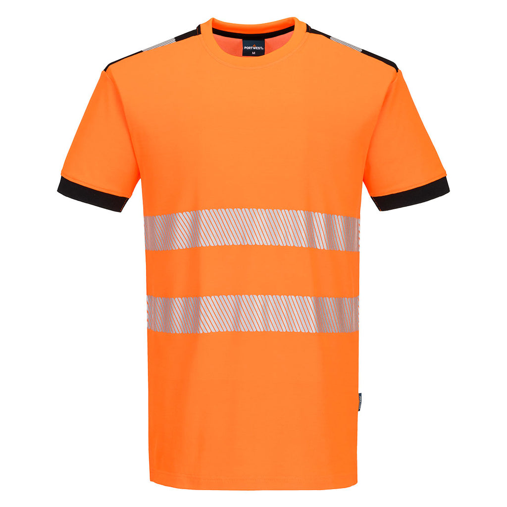 Portwest PW3 Hi-Vis Cotton Comfort T-Shirt Short Sleeve - Style PW318