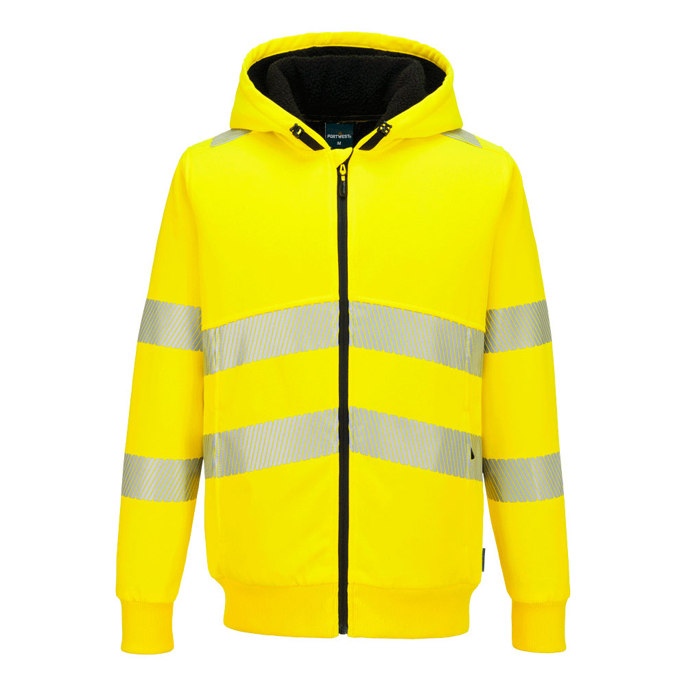 Portwest PW321 Hi-Vis Zipped Winter Hoodie- Style PW321