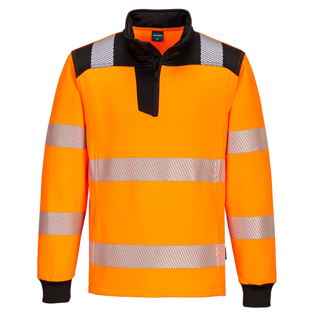 Portwest PW3 Hi-Vis 1/4 Zip Sweatshirt- Style PW326
