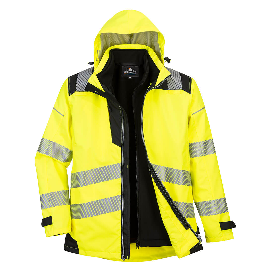 Portwest PW3 Hi-Vis 3-in-1 Jacket- Style PW365