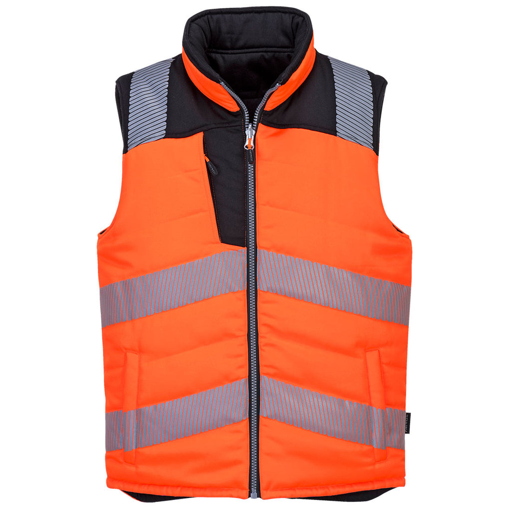 Portwest PW3 Hi-Vis Reversible Bodywarmer- Style PW374