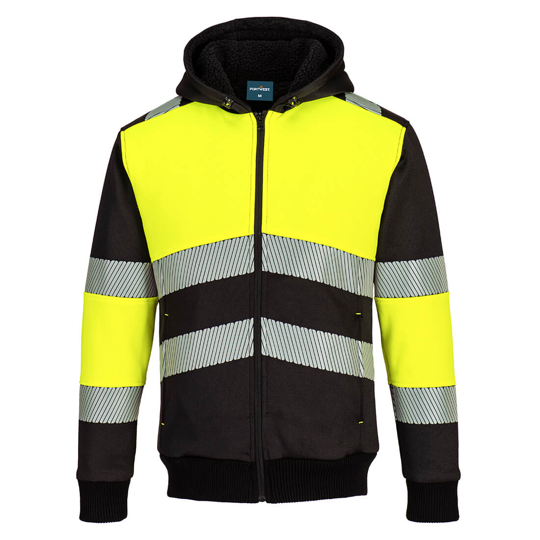 Portwest PW3 Hi-Vis Zipped Class 1 Winter Hoodie- Style PW377