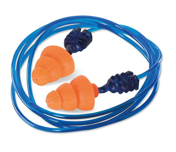 Beeswift Qed Snr34 Corded Tri Flange Reusable Ear Plugs (Per 200)