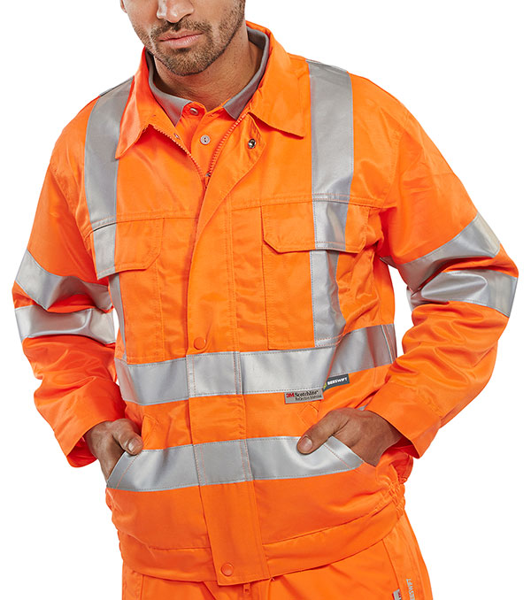 Beeswift Hi-Vis Railspec Jacket. (Each)