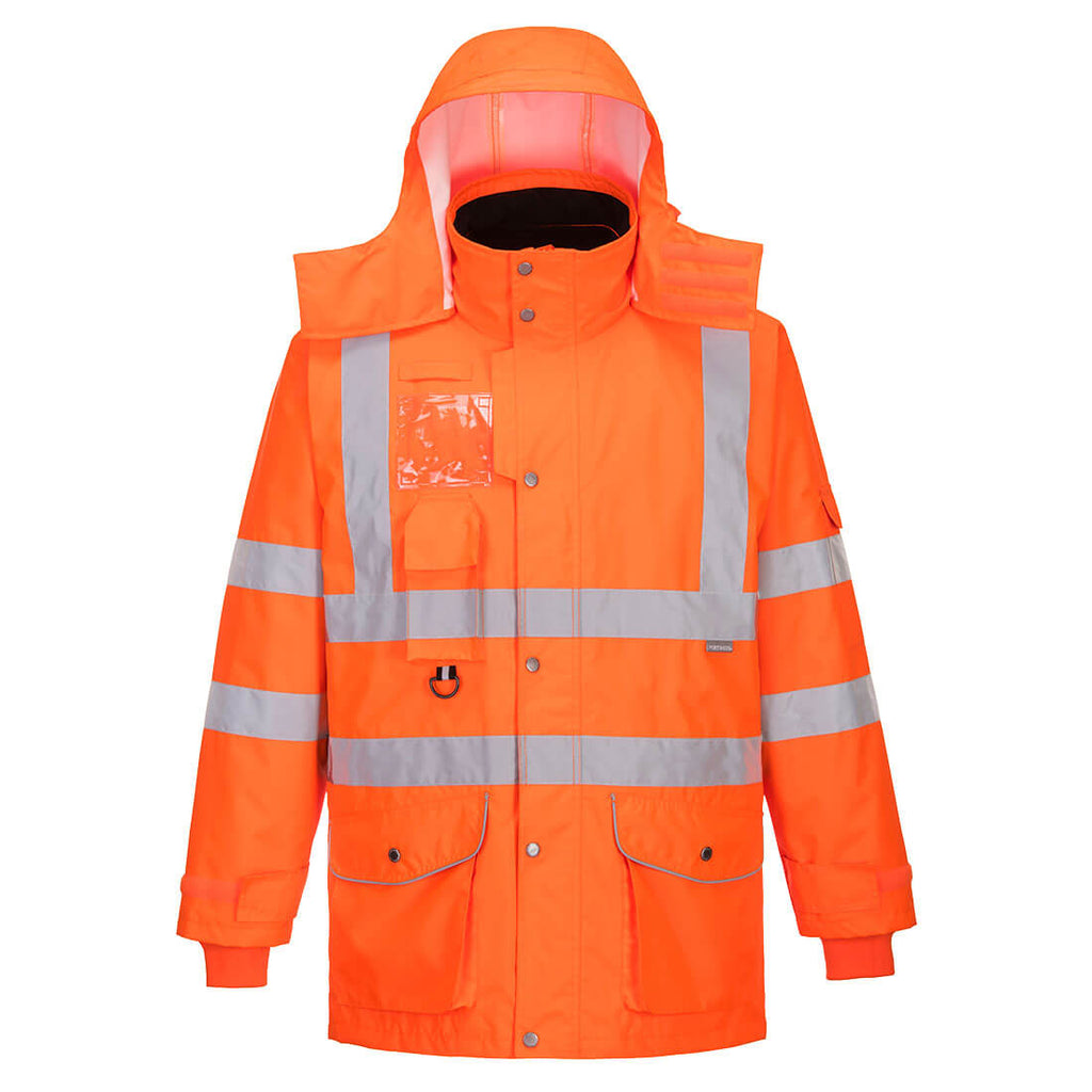 Portwest Hi-Vis Breathable 7-in-1 Traffic Jacket - Style RT27