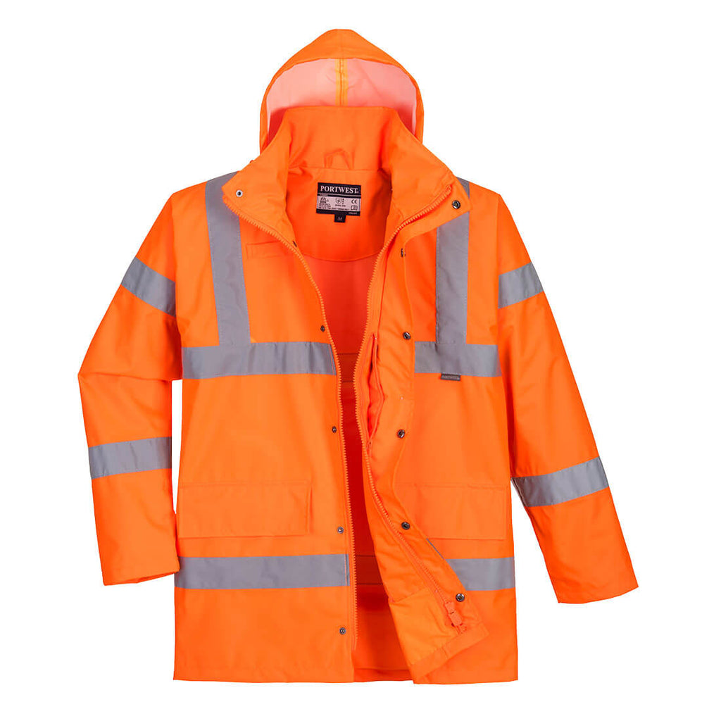 Portwest Hi-Vis Breathable Rain Traffic Jacket- Style RT60