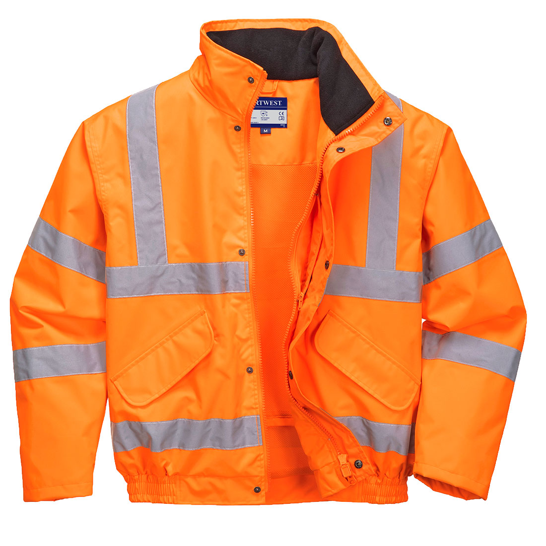 Portwest Hi-Vis Breathable Rain Bomber Jacket 
