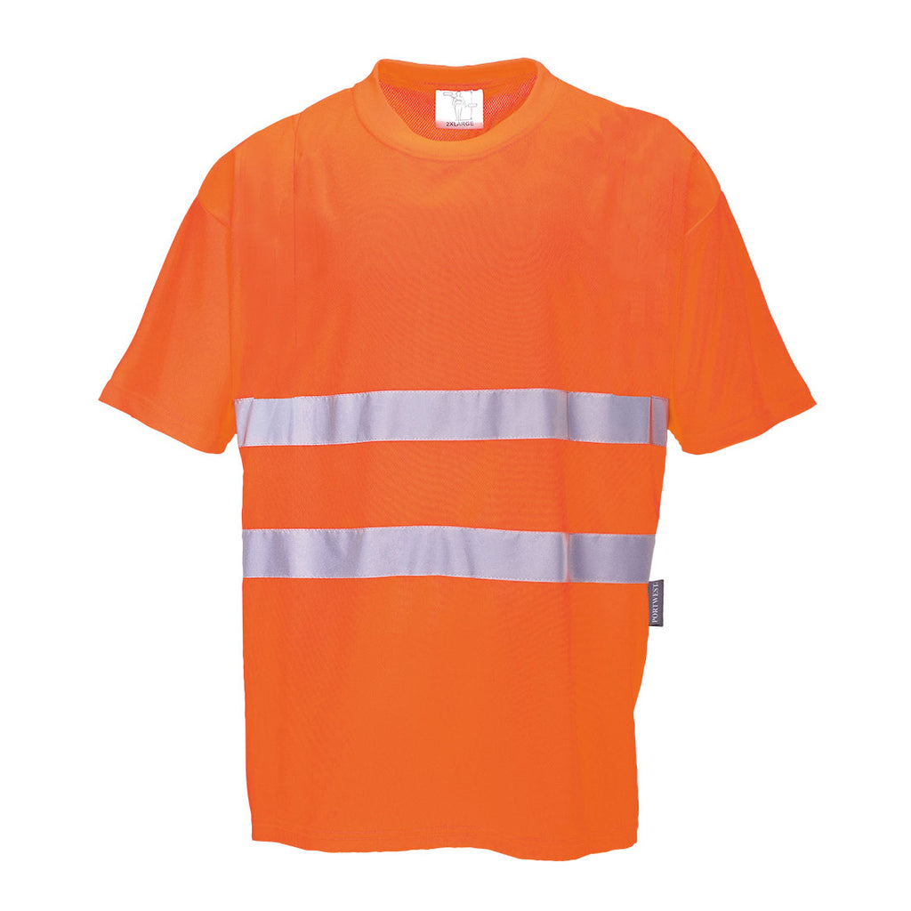 Portwest Hi-Vis Cotton Comfort T-Shirt S/S 