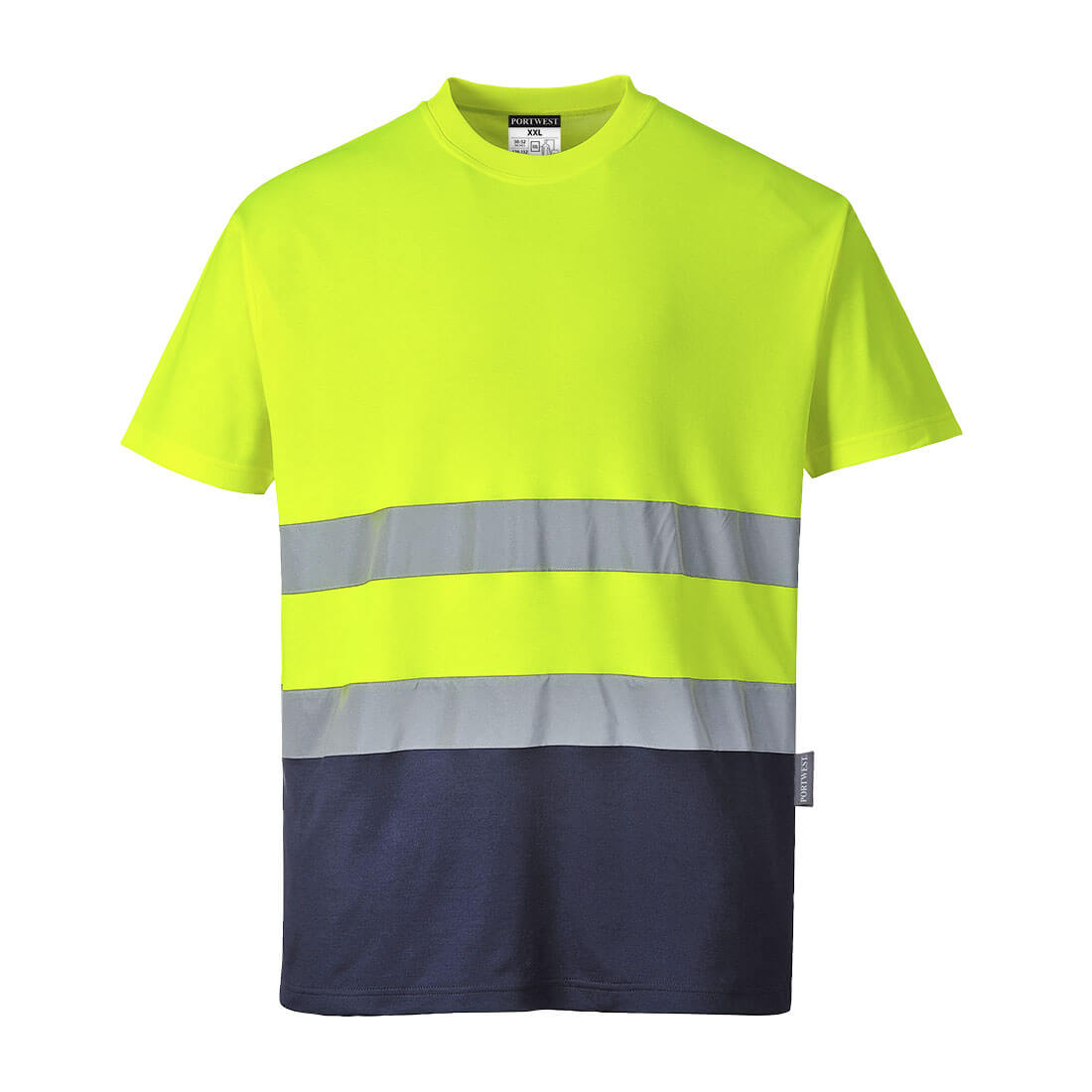 Portwest Hi-Vis Cotton Comfort Contrast T-Shirt S/S - Style S173