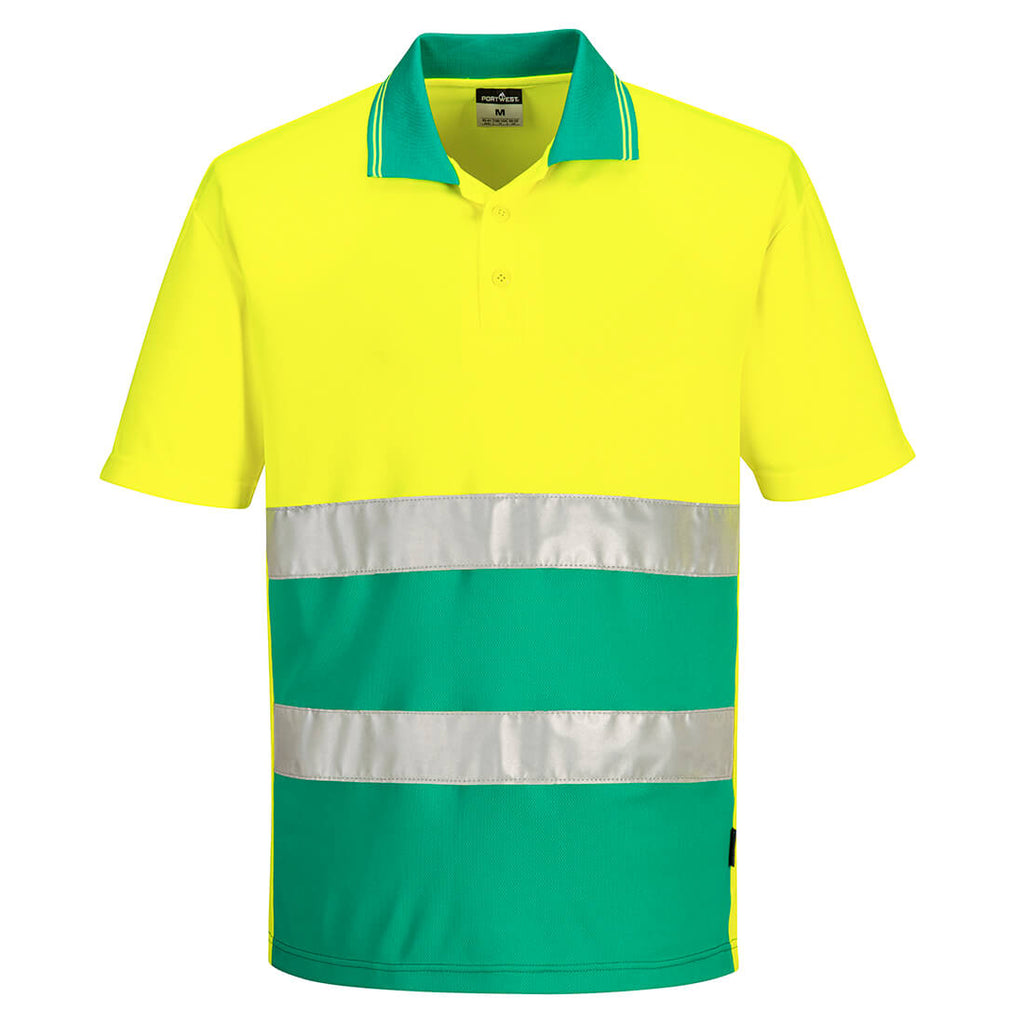 Portwest Hi-Vis Lightweight Contrast Polo Shirt S/S - Style S175