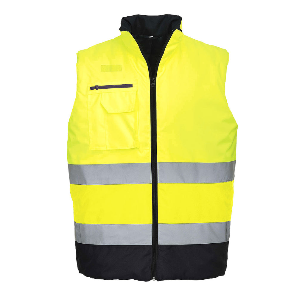 Portwest Hi-Vis Contrast Bodywarmer- Style S267