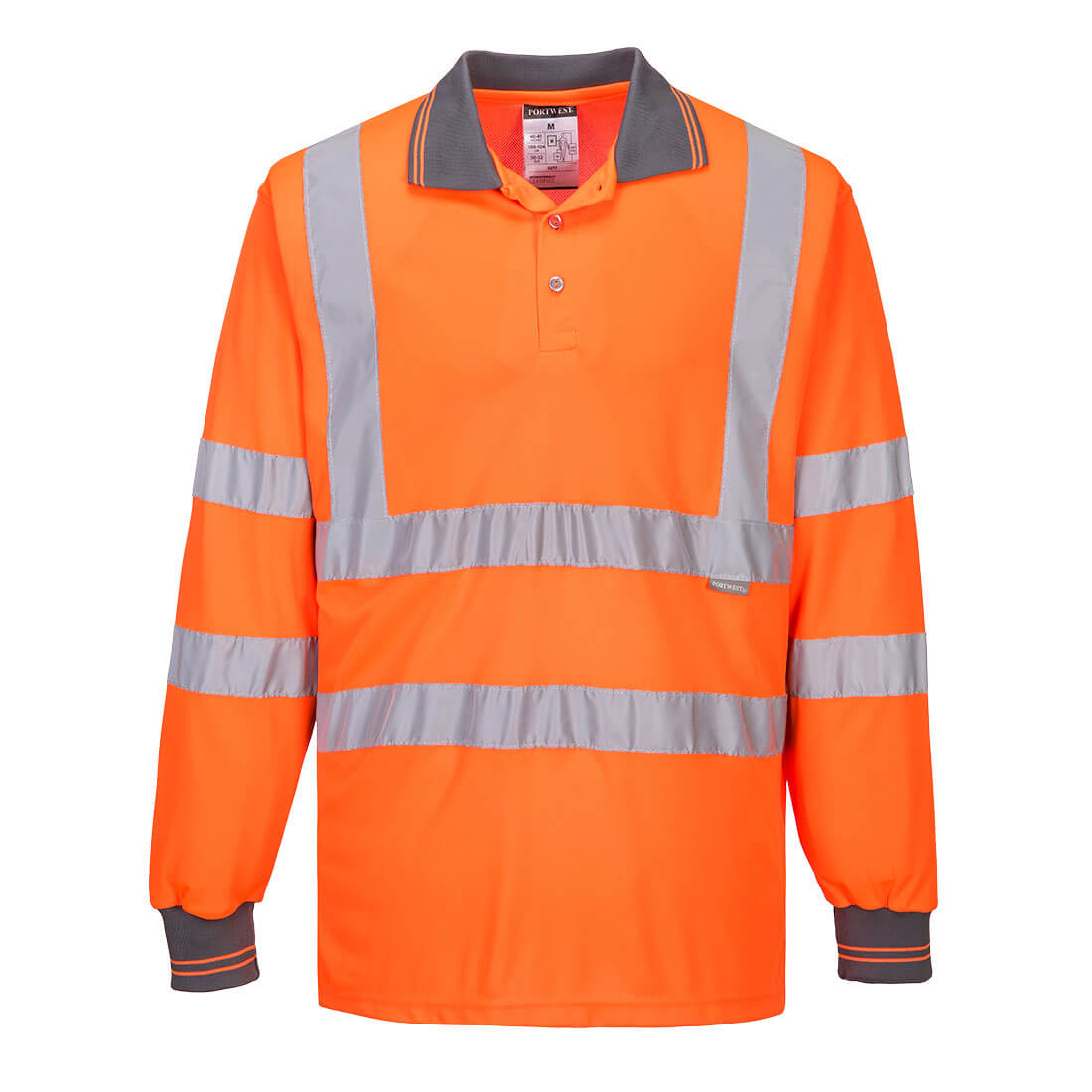 Portwest Hi-Vis Polo Shirt L/S 