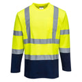 Portwest Hi-Vis Cotton Comfort Contrast T-Shirt L/S - Style S280