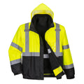 Portwest Hi-Vis 3-in-1 Contrast Premium Bomber Jacket - Style S365