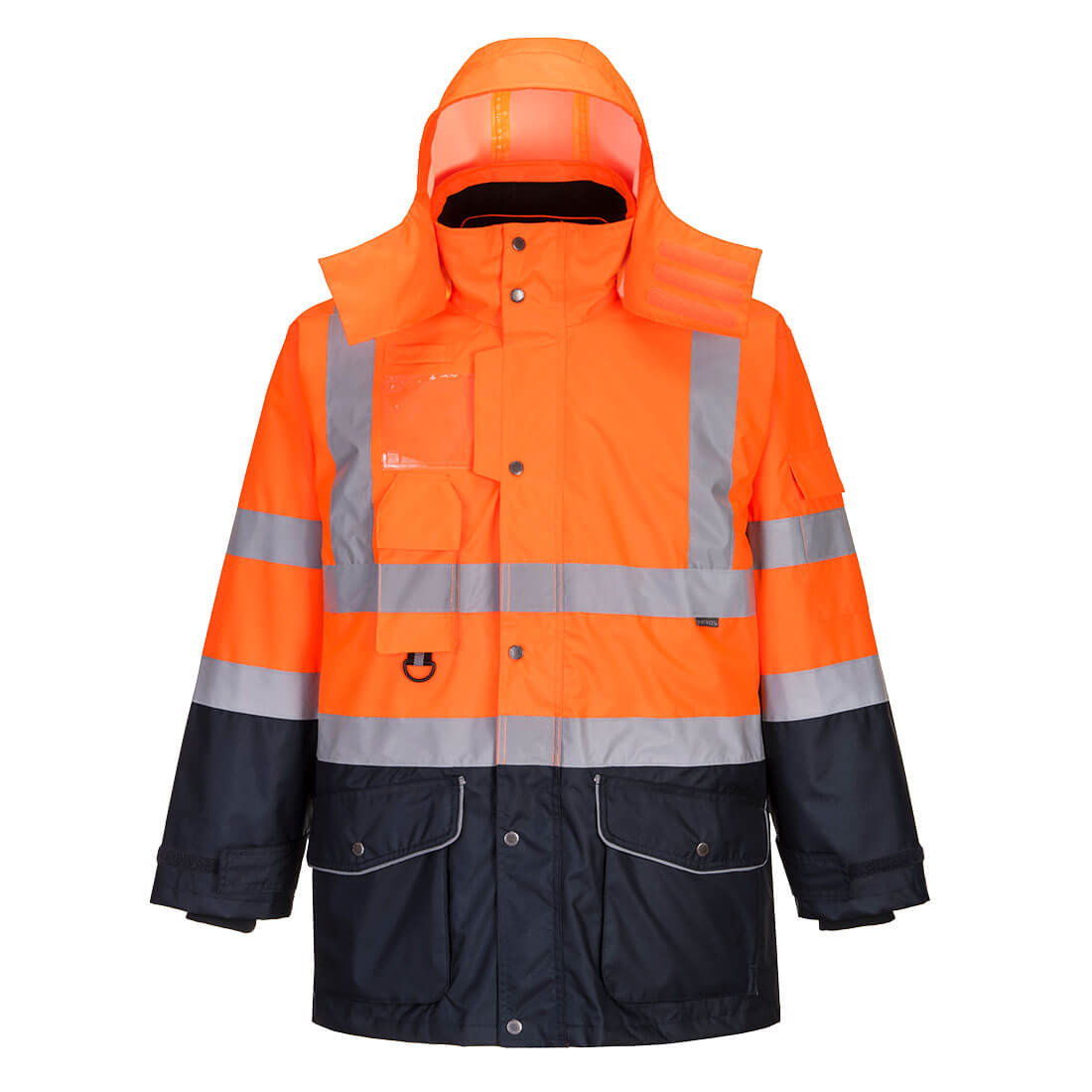 Portwest Hi-Vis Breathable 7-in-1 Contrast Traffic Jacket - Style S426