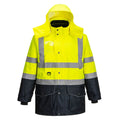 Portwest Hi-Vis Breathable 7-in-1 Contrast Traffic Jacket - Style S426