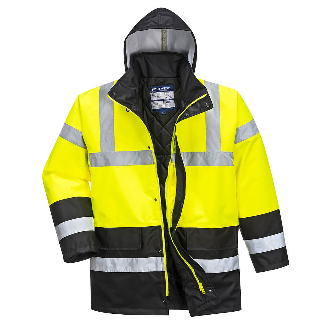 Portwest Hi-Vis Contrast Winter Traffic Jacket - Style S466