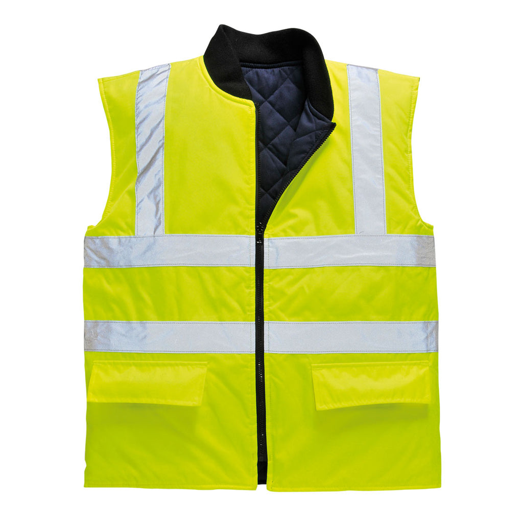 Portwest Hi-Vis Reversible Bodywarmer- Style S469