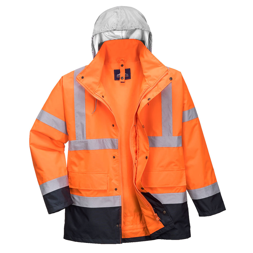 Portwest Hi-Vis 4-in-1 Contrast Traffic Jacket - Style S471