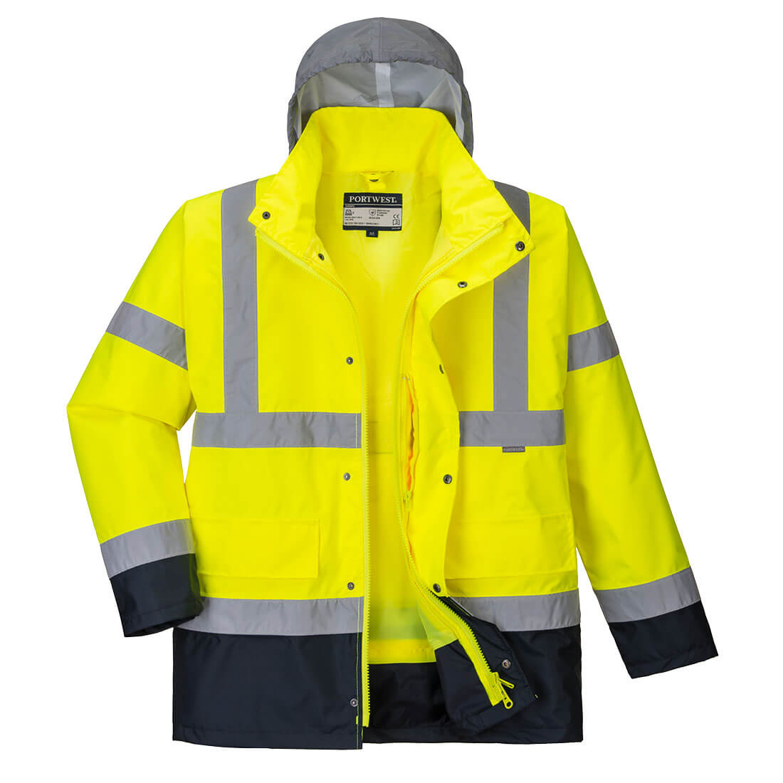 Portwest Hi-Vis 4-in-1 Contrast Traffic Jacket - Style S471