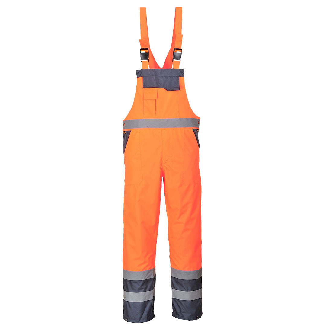 Portwest Hi-Vis Breathable Contrast Rain Bib and Brace- Style S488
