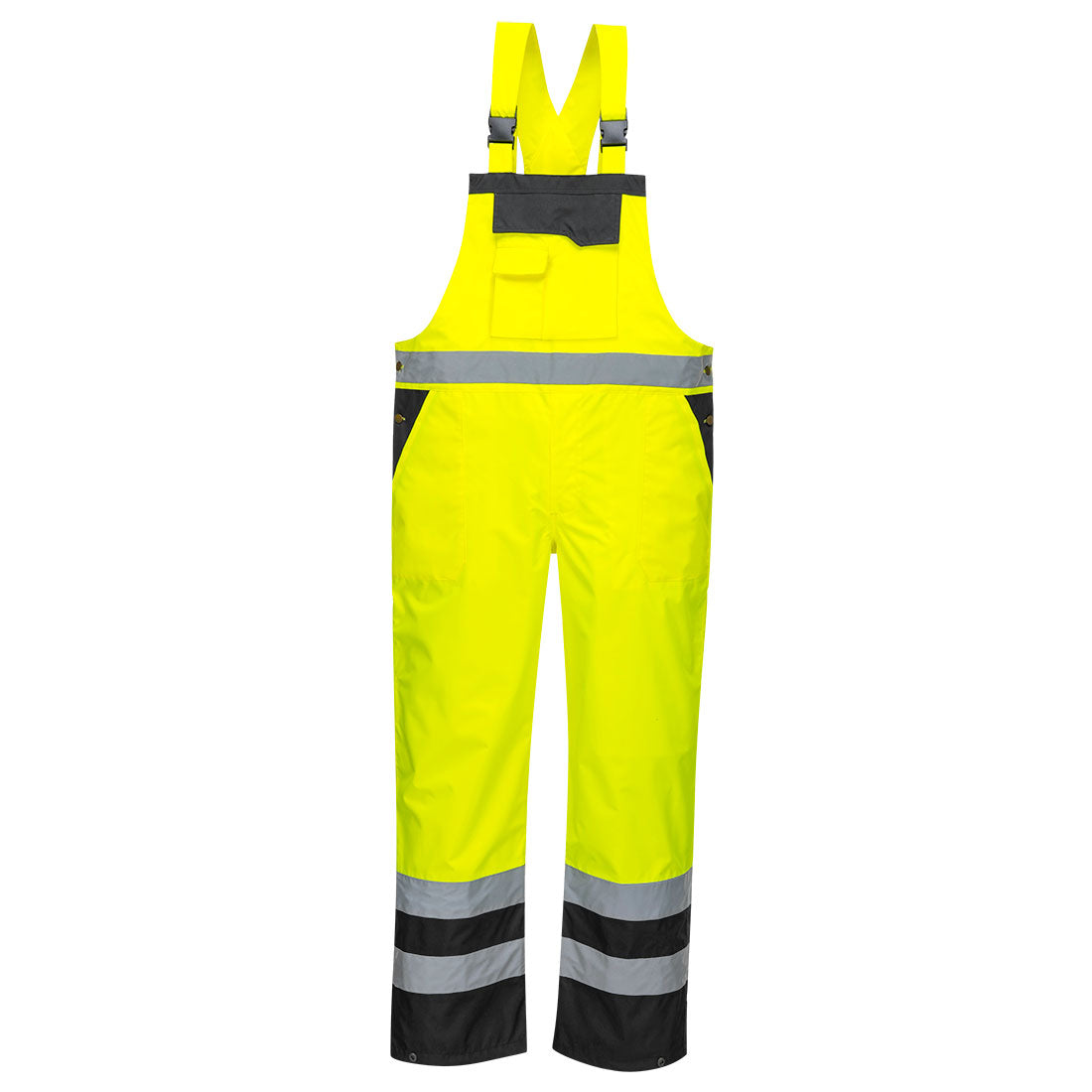 Portwest Hi-Vis Breathable Contrast Rain Bib and Brace- Style S488